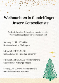 Gottesdienste in Gundelfingen