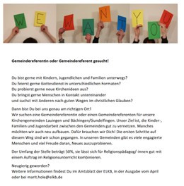 Über eine Verstärkung unseres Teams würden wir uns sehr freuen!