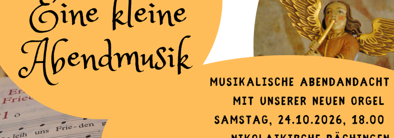 Einladung zu einem musikalischen Abendgottesdienst
